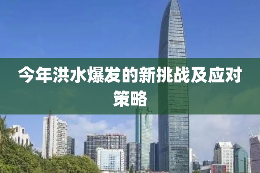 今年洪水爆发的新挑战及应对策略