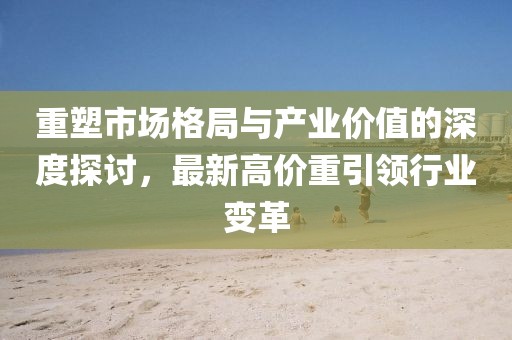 重塑市场格局与产业价值的深度探讨，最新高价重引领行业变革