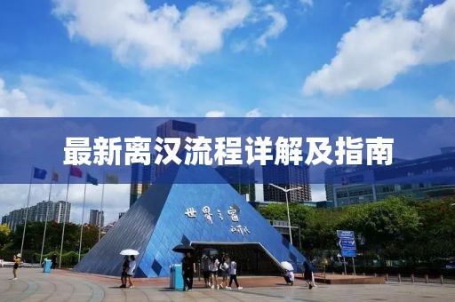 最新离汉流程详解及指南