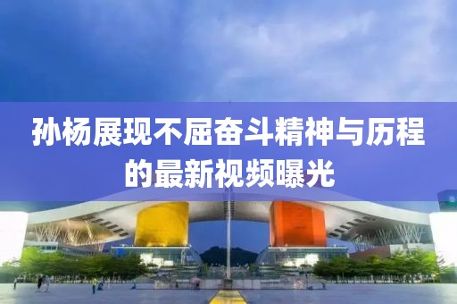 孙杨展现不屈奋斗精神与历程的最新视频曝光