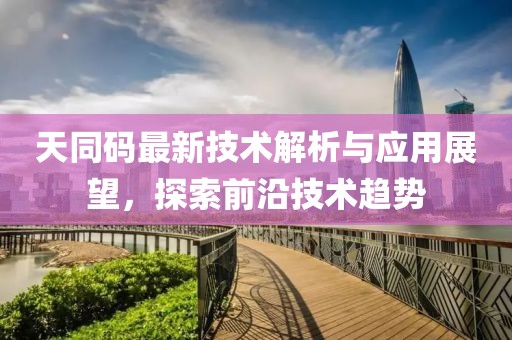 天同码最新技术解析与应用展望，探索前沿技术趋势