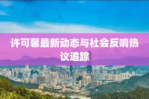 许可馨最新动态与社会反响热议追踪