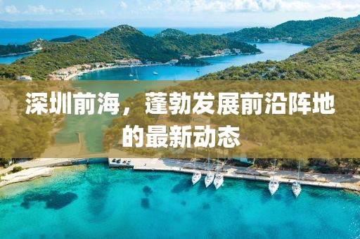 深圳前海，蓬勃发展前沿阵地的最新动态