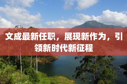 文成最新任职，展现新作为，引领新时代新征程