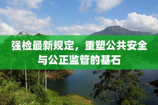 强检最新规定，重塑公共安全与公正监管的基石