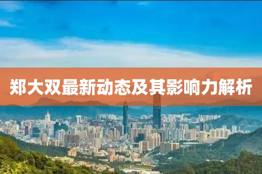 郑大双最新动态及其影响力解析