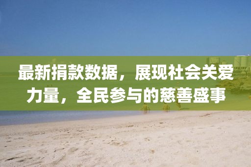最新捐款数据，展现社会关爱力量，全民参与的慈善盛事