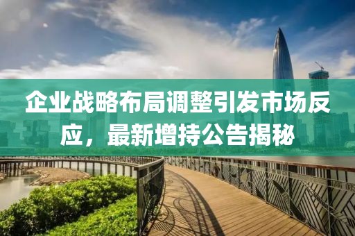企业战略布局调整引发市场反应，最新增持公告揭秘