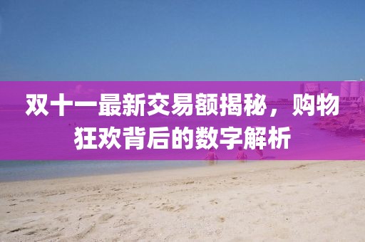 双十一最新交易额揭秘，购物狂欢背后的数字解析