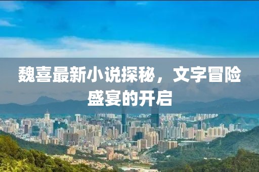 魏喜最新小说探秘，文字冒险盛宴的开启