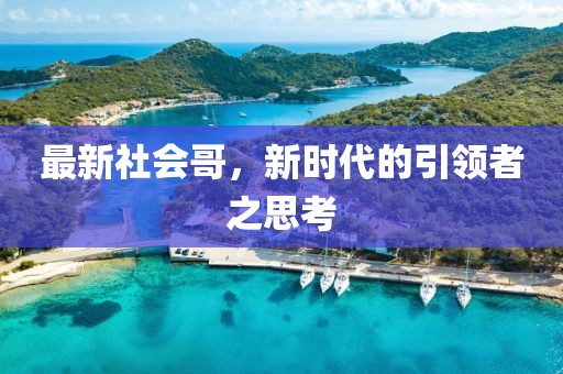 最新社会哥，新时代的引领者之思考