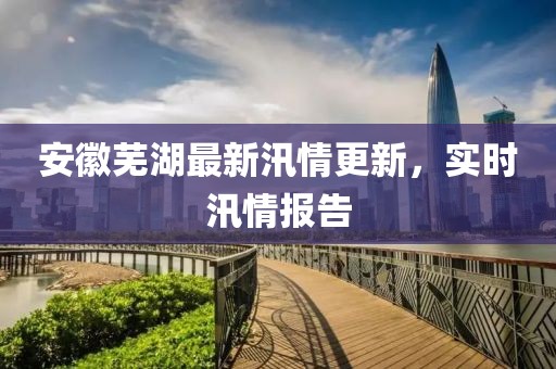 安徽芜湖最新汛情更新，实时汛情报告