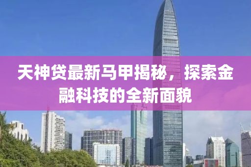 天神贷最新马甲揭秘，探索金融科技的全新面貌