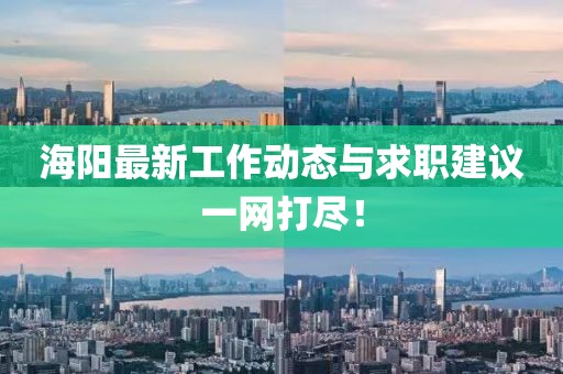 海阳最新工作动态与求职建议一网打尽！