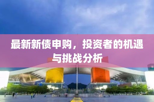 最新新债申购，投资者的机遇与挑战分析
