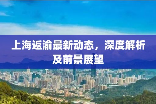 上海返渝最新动态，深度解析及前景展望