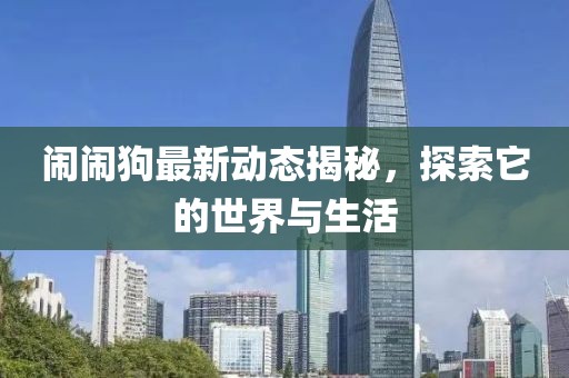 闹闹狗最新动态揭秘，探索它的世界与生活