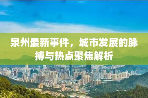 泉州最新事件，城市发展的脉搏与热点聚焦解析