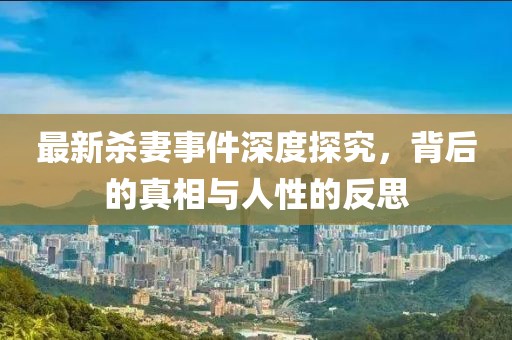 最新杀妻事件深度探究，背后的真相与人性的反思