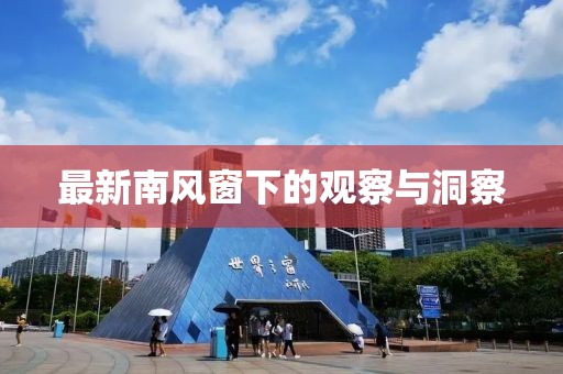 最新南风窗下的观察与洞察