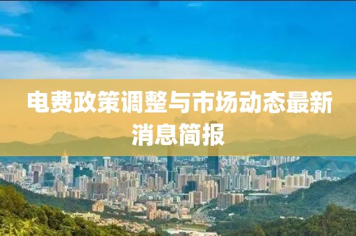电费政策调整与市场动态最新消息简报