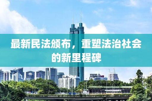 最新民法颁布，重塑法治社会的新里程碑