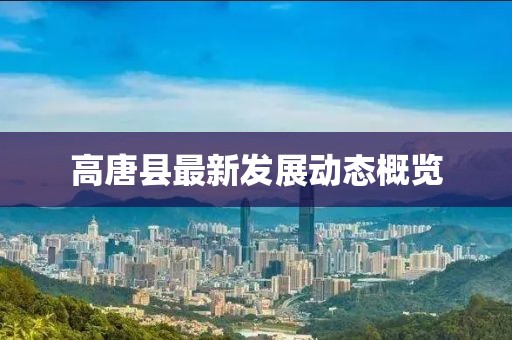 高唐县最新发展动态概览