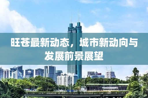 旺苍最新动态，城市新动向与发展前景展望