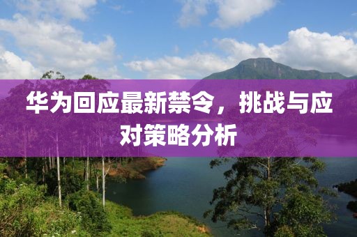 华为回应最新禁令，挑战与应对策略分析