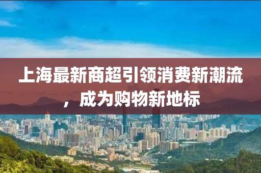 上海最新商超引领消费新潮流，成为购物新地标