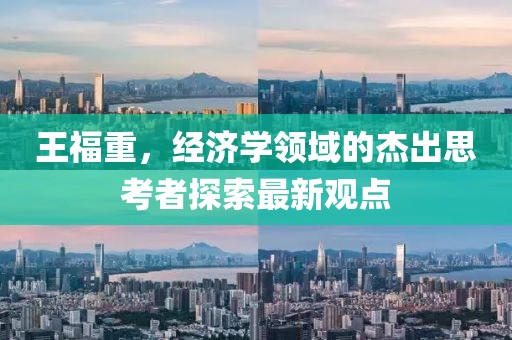 王福重，经济学领域的杰出思考者探索最新观点