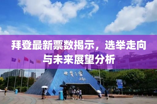 拜登最新票数揭示，选举走向与未来展望分析