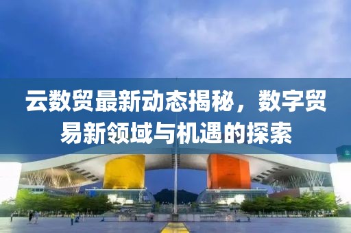 云数贸最新动态揭秘，数字贸易新领域与机遇的探索