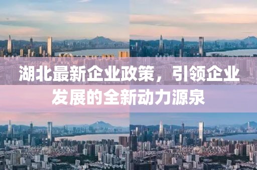 湖北最新企业政策，引领企业发展的全新动力源泉