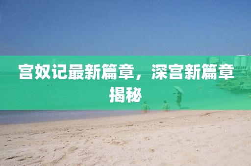 宫奴记最新篇章，深宫新篇章揭秘