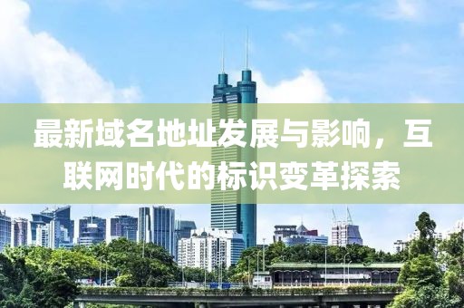 最新域名地址发展与影响，互联网时代的标识变革探索
