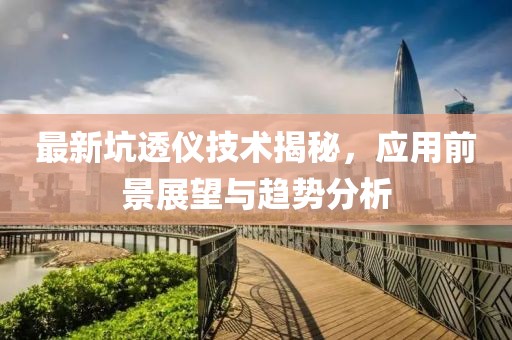 最新坑透仪技术揭秘，应用前景展望与趋势分析