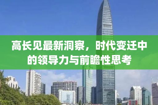 高长见最新洞察，时代变迁中的领导力与前瞻性思考