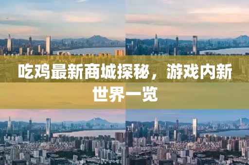 吃鸡最新商城探秘，游戏内新世界一览