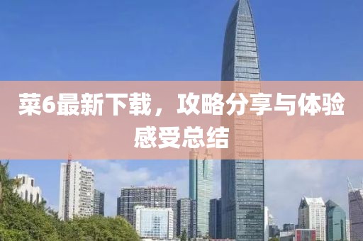菜6最新下载，攻略分享与体验感受总结