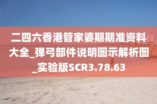 二四六香港管家婆期期准资料大全_弹弓部件说明图示解析图_实验版SCR3.78.63