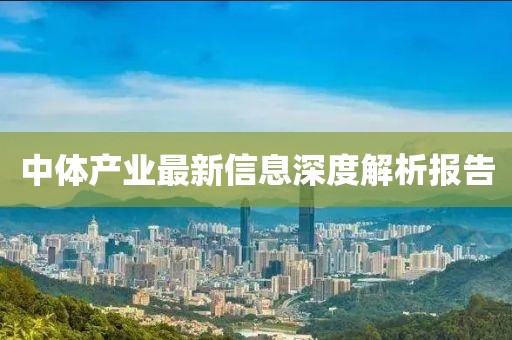 中体产业最新信息深度解析报告