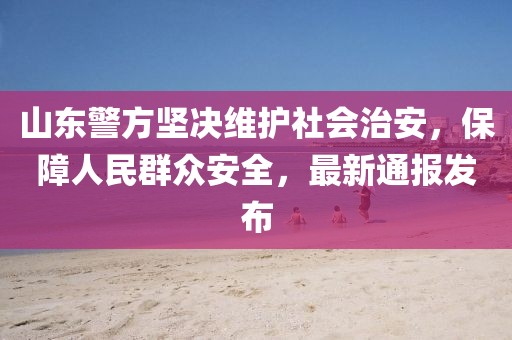 山东警方坚决维护社会治安，保障人民群众安全，最新通报发布