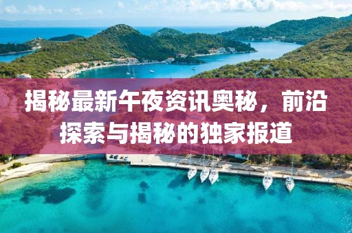揭秘最新午夜资讯奥秘，前沿探索与揭秘的独家报道