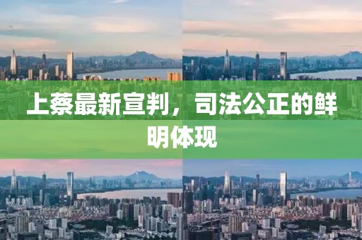上蔡最新宣判，司法公正的鲜明体现
