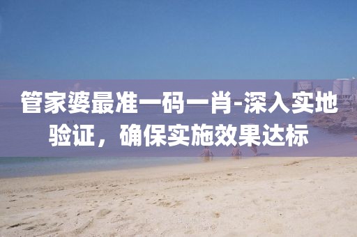 管家婆最准一码一肖-深入实地验证，确保实施效果达标