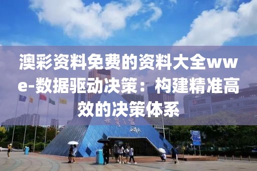 澳彩资料免费的资料大全wwe-数据驱动决策：构建精准高效的决策体系