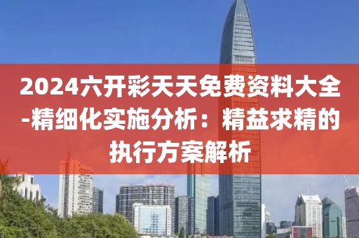 2024六开彩天天免费资料大全-精细化实施分析：精益求精的执行方案解析