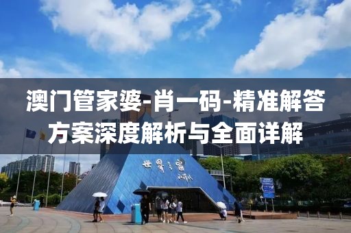 澳门管家婆-肖一码-精准解答方案深度解析与全面详解