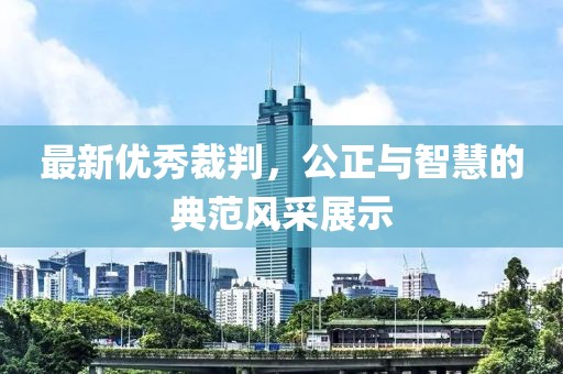 最新优秀裁判，公正与智慧的典范风采展示